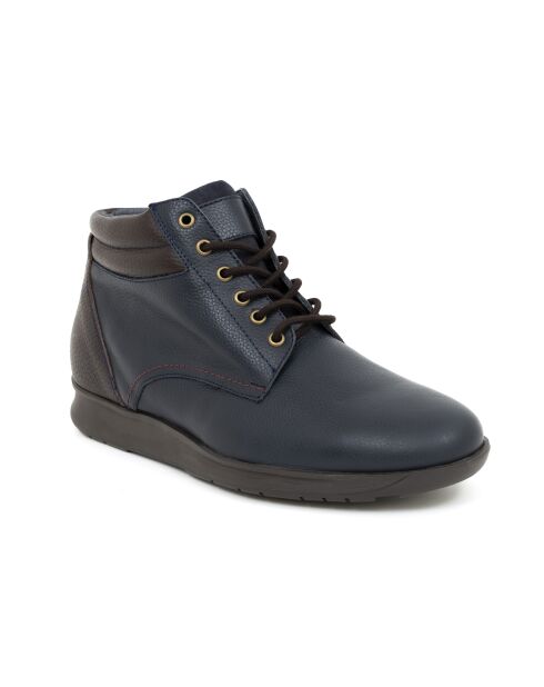 Berno blaue Stiefel aus 100% Leder