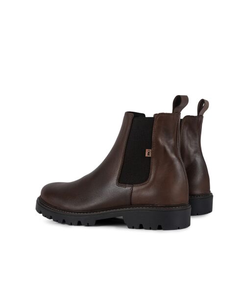 Chelsea boots 100 % cuir Brio marron