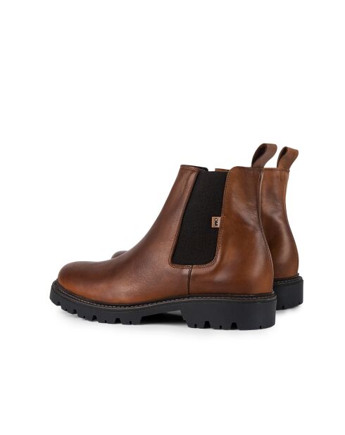 Chelsea boots 100 % cuir Brio marron