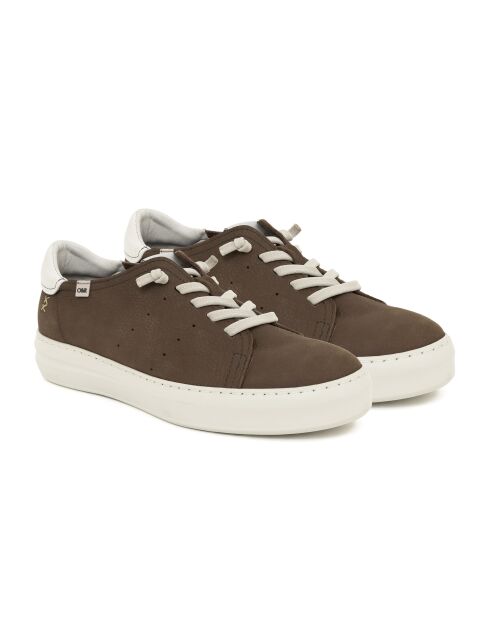 Bruine Nucati sneakers van 100% nubuckleer