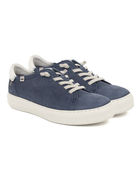 Nucati blaue Sneakers aus 100% Nubukleder