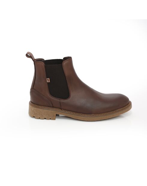 Chelsea boots 100 % cuir Taker marron