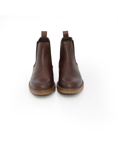Chelsea boots 100 % cuir Taker marron