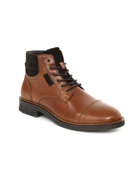 Boots 100 % cuir Prini marron claire