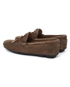 Mokassins Surdan aus beigem Veloursleder