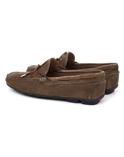 Mokassins Surdan aus beigem Veloursleder