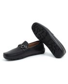 100% zwarte leren loafers van Bulan
