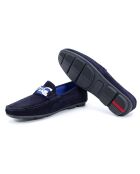 Blauwe suède instappers van Sekio