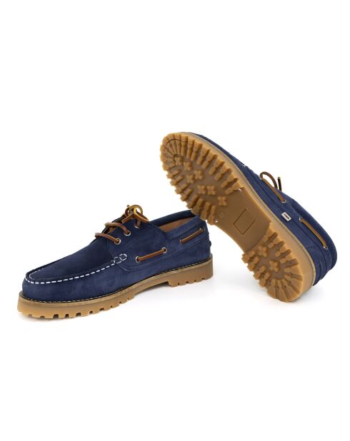 Scarpe da barca Suni in pelle scamosciata blu