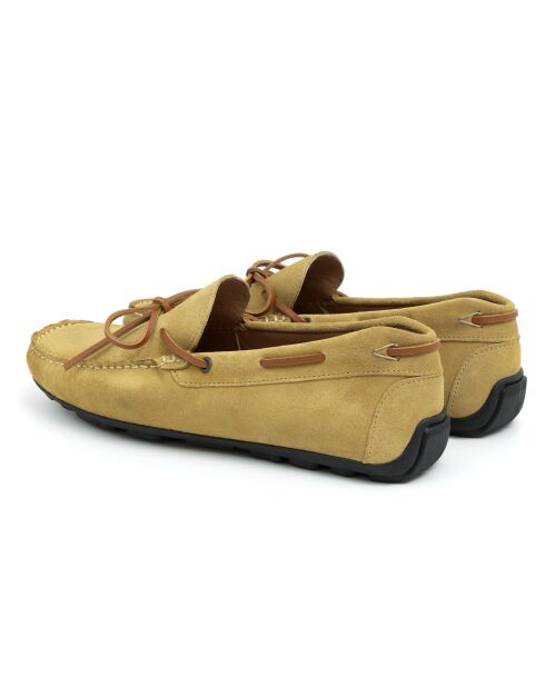Mocassins en daim Salazo jaunes moutarde