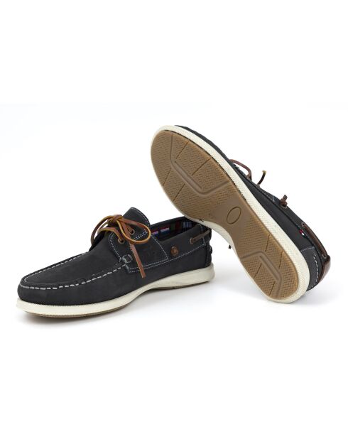 Naupor blauwe suède bootschoenen