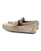 Beige suède instappers van Safat