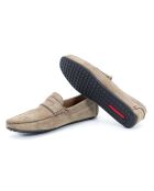 Beige suède instappers van Safat