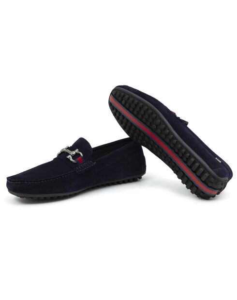 Blauwe slipper van suède van Sildon