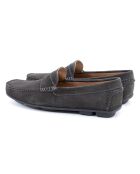 Graue Sayor Mokassins aus Veloursleder