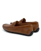 Bhome lichtbruine instappers van 100% leer