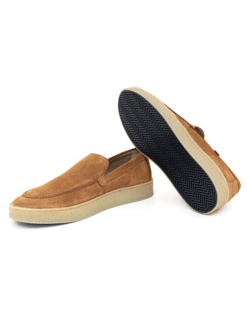 Mokassins Saru aus camelfarbenem Veloursleder