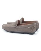 Graue Mokassins Safat aus Veloursleder