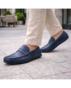 Edol blauwe instappers van 100% leer