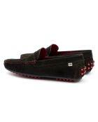 Soepele groene suède instappers