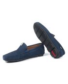 Blauwe suède instappers van Safat