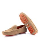 Mokassins Silor aus beigem Veloursleder