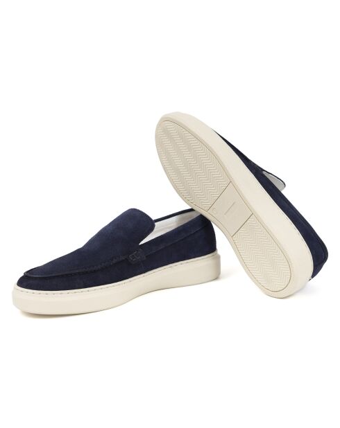 Danesio blauwe instappers van 100% leer