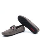 Graue Mokassins Sitbo aus Veloursleder