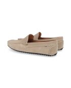 Mokassins Sidor aus beigem Veloursleder