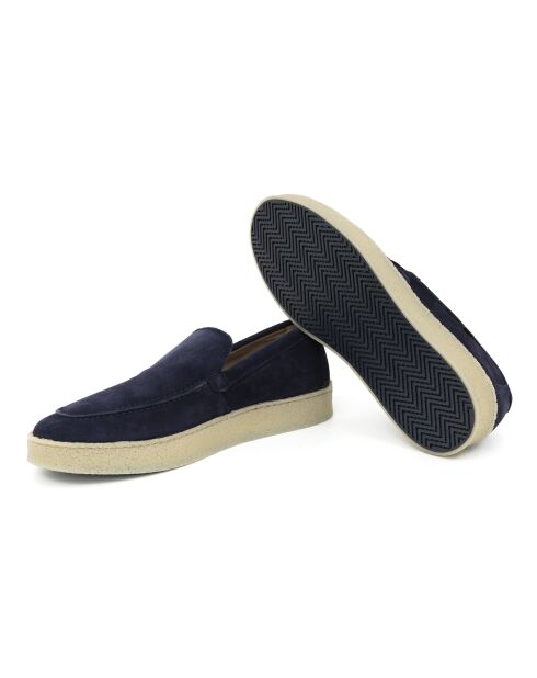 Mocassins en daim Saru bleus