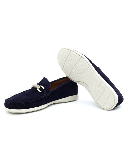 Blauwe suède bootschoenen van Sento