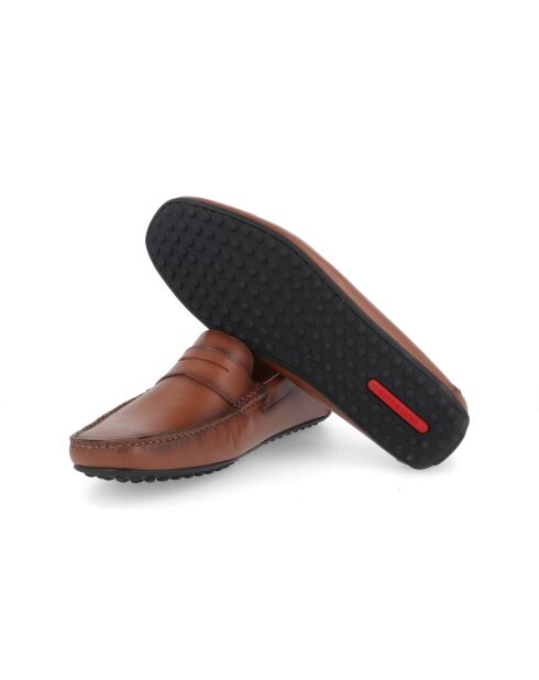 Pascal mocassins van 100% leer, lichtbruin