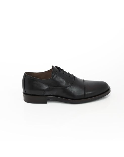 Schwarze Oxford-Schuhe aus 100% Misane-Leder