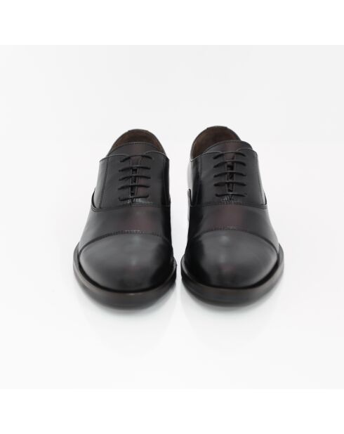 Schwarze Oxford-Schuhe aus 100% Misane-Leder