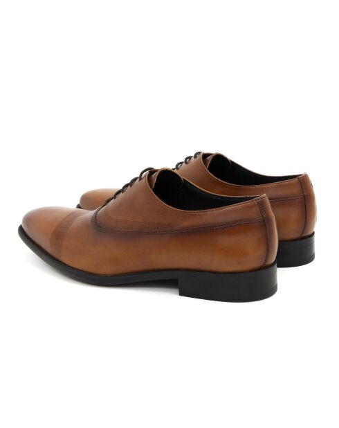 Chaussures Oxford 100 % cuir Panoli marron clair