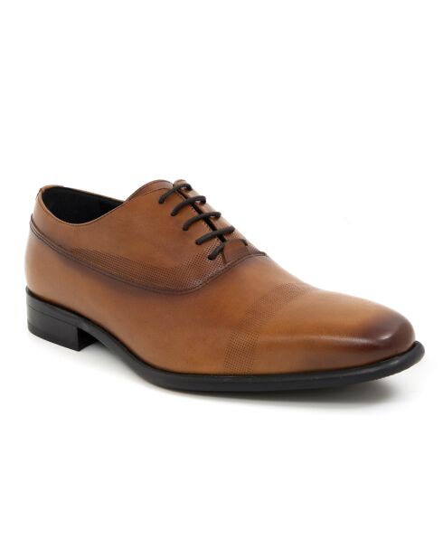 Chaussures Oxford 100 % cuir Panoli marron clair