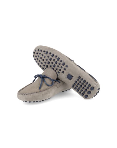 Mokassins Suzmor aus grauem Veloursleder