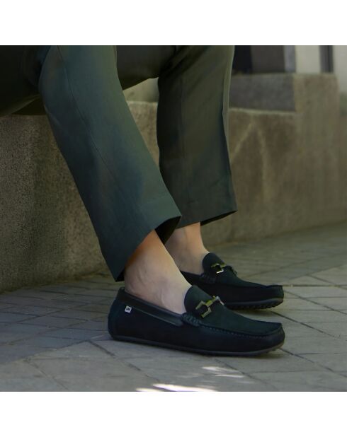 Solon instappers van zwart suède