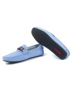 Hemelsblauwe Salek suède instappers