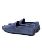 Mokassins Saimo aus blauem Veloursleder