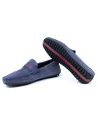 Mokassins Saimo aus blauem Veloursleder