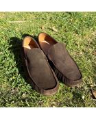 Mocasines Italis de gamuza marrón