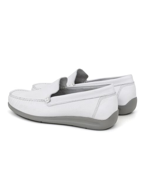 Scarpe da barca bianche Bento 100% pelle