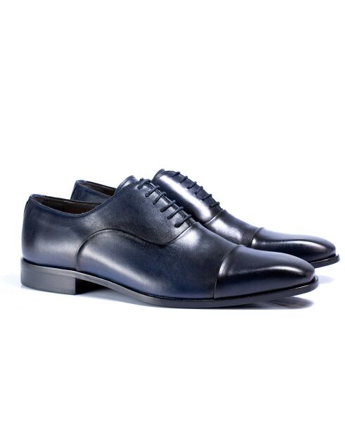 Oxford-Schuhe aus 100% Leder in Vanuxblau