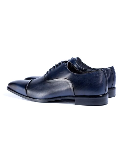 Oxford-Schuhe aus 100% Leder in Vanuxblau