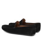 Schwarze Mokassins Selami aus Veloursleder