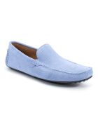 Himmelblaue Semilor-Mokassins aus Veloursleder