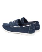 Sautin blauwe suède instappers