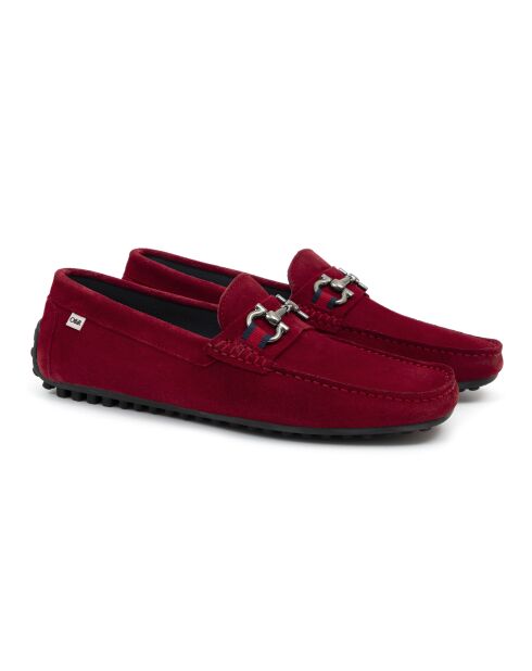 Mocassins en daim Sildon rouges
