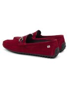 Mocassins en daim Sildon rouges